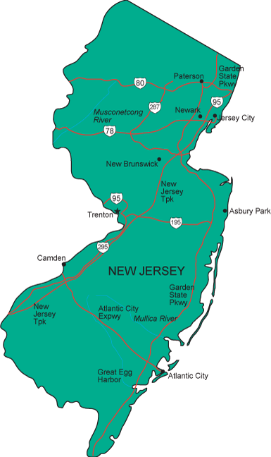 NJ Map - New Jersey State Map